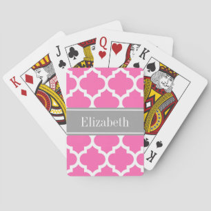 Heiß Rosa2 Weiß Marokkanisch #5 Dunkelgrau Name Mo Spielkarten