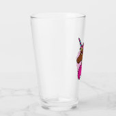 Heiß rosa Afro Einhorn Glas (Rechts)
