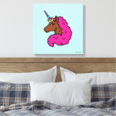 Heiß rosa Afro Einhorn Leinwanddruck (Insitu (Schlafzimmer))
