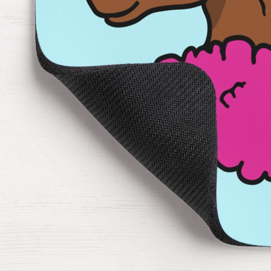 Heiß rosa Afro Einhorn Mousepad (Ecke)