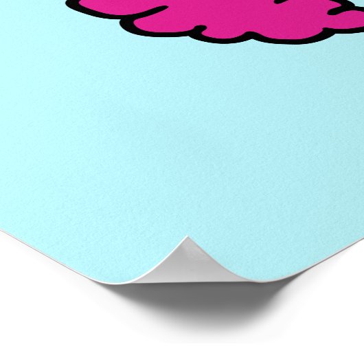 Heiß rosa Afro Einhorn Poster (Ecke)