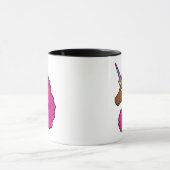 Heiß rosa Afro Einhorn Tasse (Zentrum)
