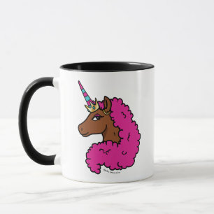 Heiß rosa Afro Einhorn Tasse
