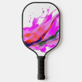 Heiß rosa Aquarellfarben Pickleball Schläger (Vorderseite)