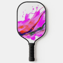 Heiß rosa Aquarellfarben Pickleball Schläger