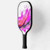 Heiß rosa Aquarellfarben Pickleball Schläger (Links)