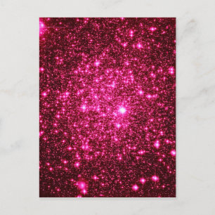Heiß Rosa Astral Glitter Postkarte