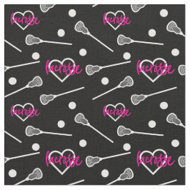 Heiß rosa auf schwarzen Lacrosse Sticks und Herzmu Stoff