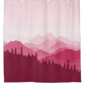 Heiß rosa Berge Duschvorhang (Vorderseite)