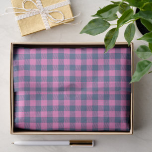 Heiß Rosa Blau Lila Gingham-Muster Geometrisch Seidenpapier