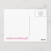 heiß rosa Blume Postkarte (Rückseite)