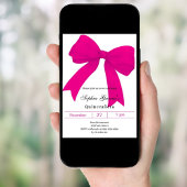 Heiß rosa Bug modern Quinceanera Einladung