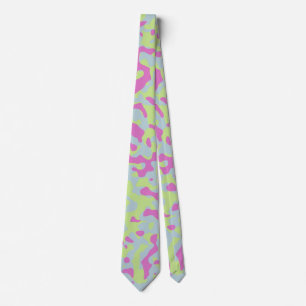 Heiß rosa Camouflage in hellgrün und blassblau Krawatte