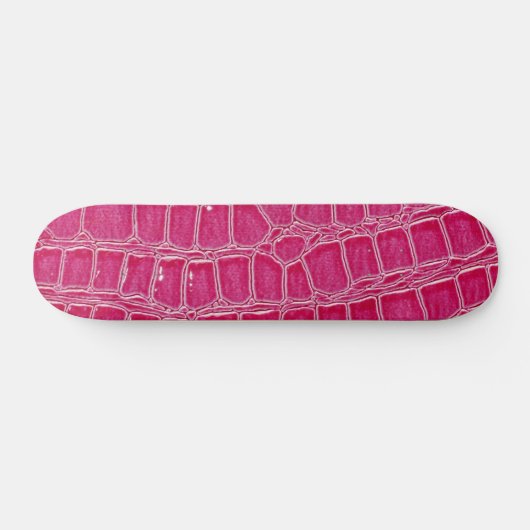 Heiß rosa Crocodile Skin Old School Skateboard (Horizontal)