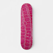 Heiß rosa Crocodile Skin Old School Skateboard (Vorne)