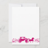 Heiß rosa Einladungen für Pferde und Beförderung (Rückseite)