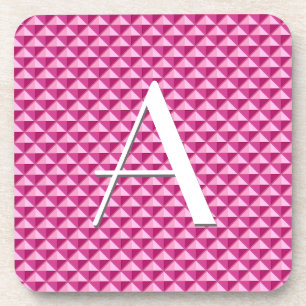 Heiß rosa, Emaille-Look, gekleidetes Gitter Getränkeuntersetzer