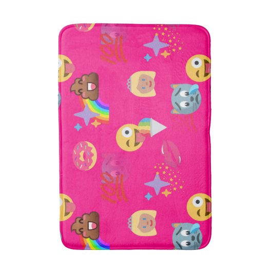 heiß rosa Emoji Badewanne Badewanne matt Badematte (Vorderseite Vertikal)