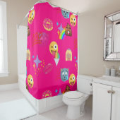 heiß rosa Emoji Duschvorhang (Beispiel)