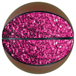 Heiß rosa falscher Glitter funkelt Bling Basketball