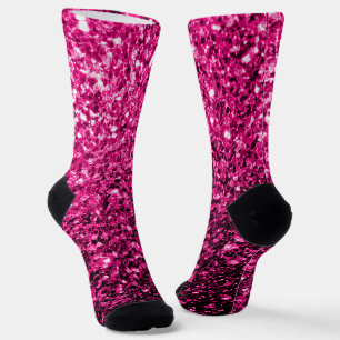 Heiß rosa falscher Glitter funkelt Socken