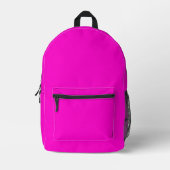 Heiß rosa Farbe Bedruckter Rucksack (Vorderseite)