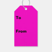 Heiß rosa Farbe Geschenkanhänger (Rückseite)