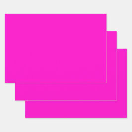 Heiß rosa Farbe Geschenkpapier Set