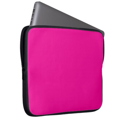 Heiß rosa Farbe Laptopschutzhülle (Vorne Rechts)