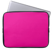 Heiß rosa Farbe Laptopschutzhülle (Vorderseite)