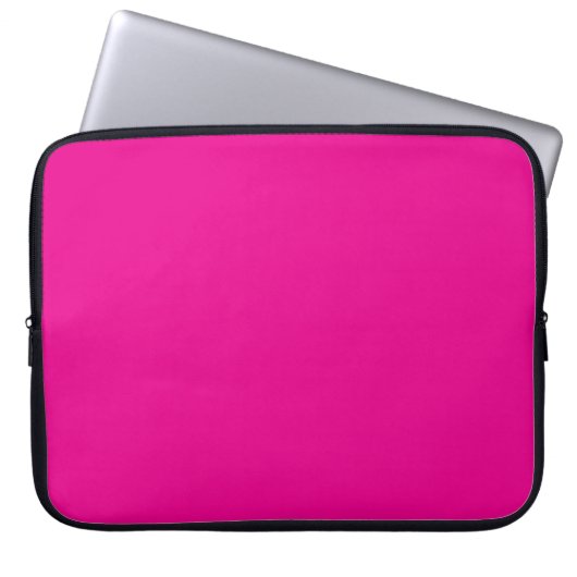 Heiß rosa Farbe Laptopschutzhülle (Vorderseite)