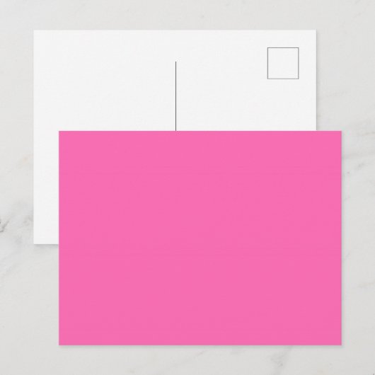 Heiß rosa Farbe Postkarte (Vorne/Hinten)