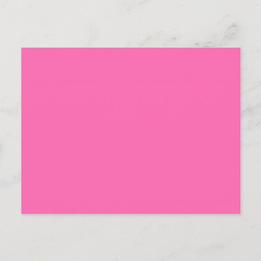 Heiß rosa Farbe Postkarte (Vorderseite)