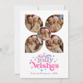 Heiß rosa Feiertag Retro Foto Collage Weihnachten (Vorderseite)