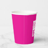 heiß rosa: fette Logokombinationen hinzufügen Pappbecher (Rechts)
