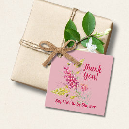 Heiß rosa Florals und Hummeln eine süße kleine Bie Geschenkanhänger