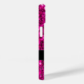 Heiß rosa funkelnde falsche Glitter-Monogramm Case-Mate iPhone Hülle (Rückseite / Rechts)