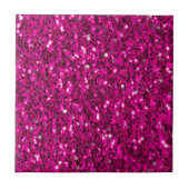 Heiß rosa funkelnder falscher Glitter Fliese (Vorderseite)