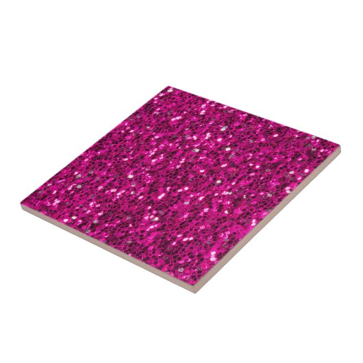 Heiß rosa funkelnder falscher Glitter Fliese (Seite)