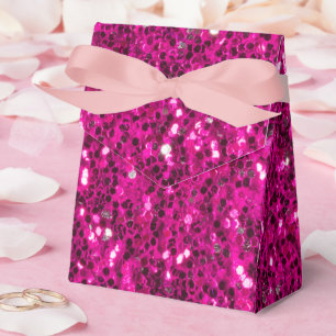 Heiß rosa funkelnder falscher Glitter Geschenkschachtel