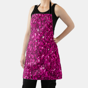 Heiß rosa funkelnder falscher Glitter Schürze