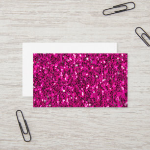 Heiß rosa funkelnder falscher Glitter Visitenkarte