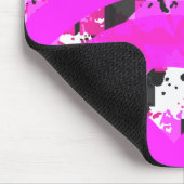 heiß rosa gebeutelter Chex: Mousepad (Ecke)