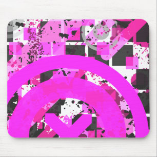 heiß rosa gebeutelter Chex: Mousepad