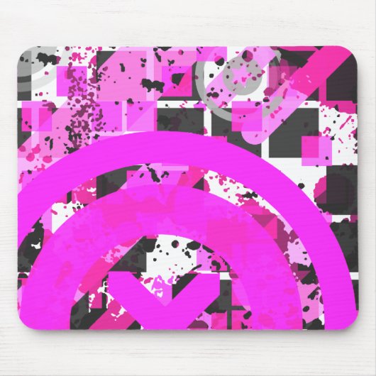 heiß rosa gebeutelter Chex: Mousepad (Vorne)
