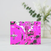 heiß rosa gebeutelter Chex: Postkarte (Stehend Vorderseite)