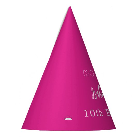 Heiß rosa Geburtstagsfeier Partyhütchen (Links)