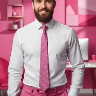 Heiß rosa Glitter Funkeln Schlips Krawatte