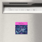 Heiß rosa Glitter Funken Meerjungfrau Kronen Monog Magnet (In Situ (Geschirrspüler))