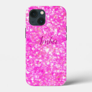 Heiß Rosa Glitzer Elegant Personalisiert Case-Mate iPhone Hülle